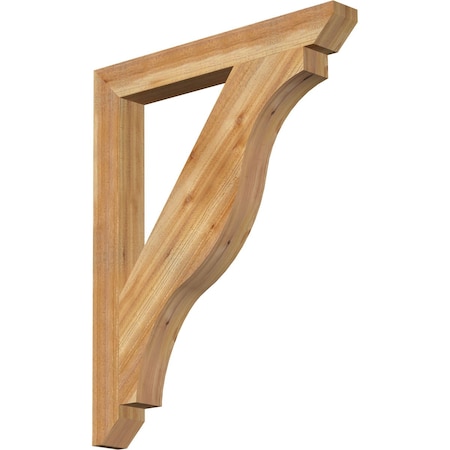 Ekena Millwork Funston Slat Rough Sawn Bracket, Western Red Cedar, 4"W x 34"D x 42"H BKT04X34X42FST06RWR